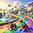 Kart-Rennen auf der Regenbogenstrecke – Farbenfrohes Fantasie-Rennspiel
